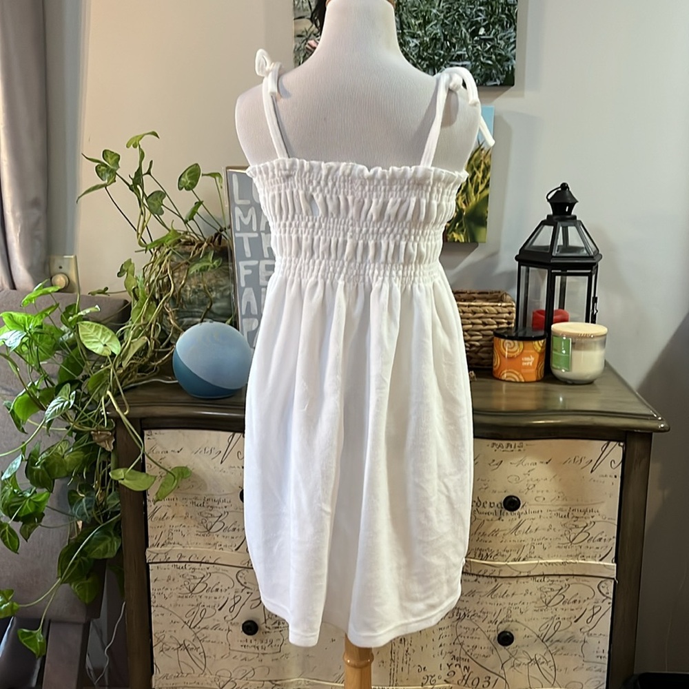 VINTAGE SECRET TREASURES FRENCH TERRYCLOTH DRESS COVERUP ARTIC WHT PLUS SIZE 2X - Picture 6 of 10